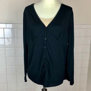 NEW Ultranice Light Button Up Cardigan Black XL
